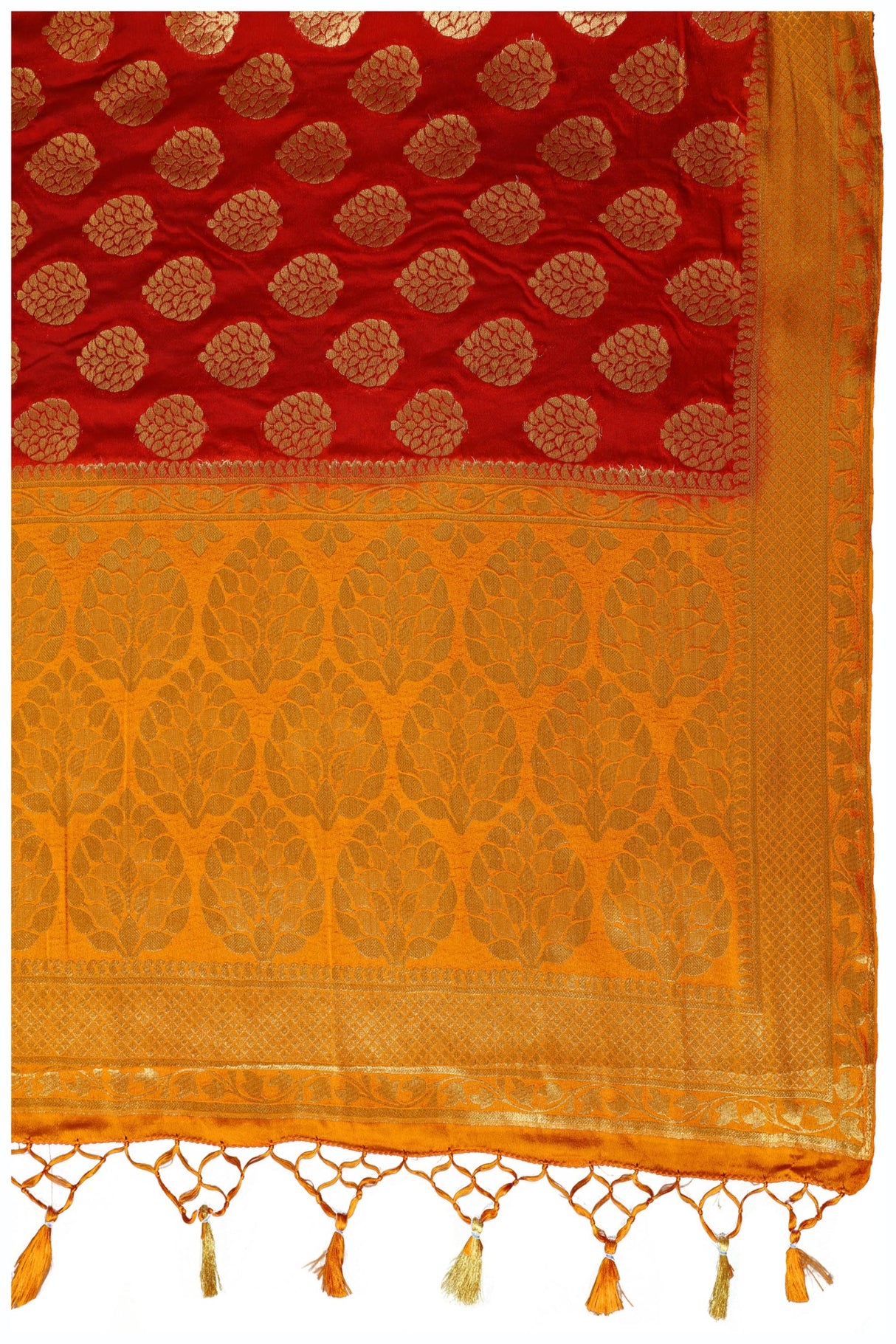 Mimosa Womens Crepe Saree Mysore Silk Maroon Color