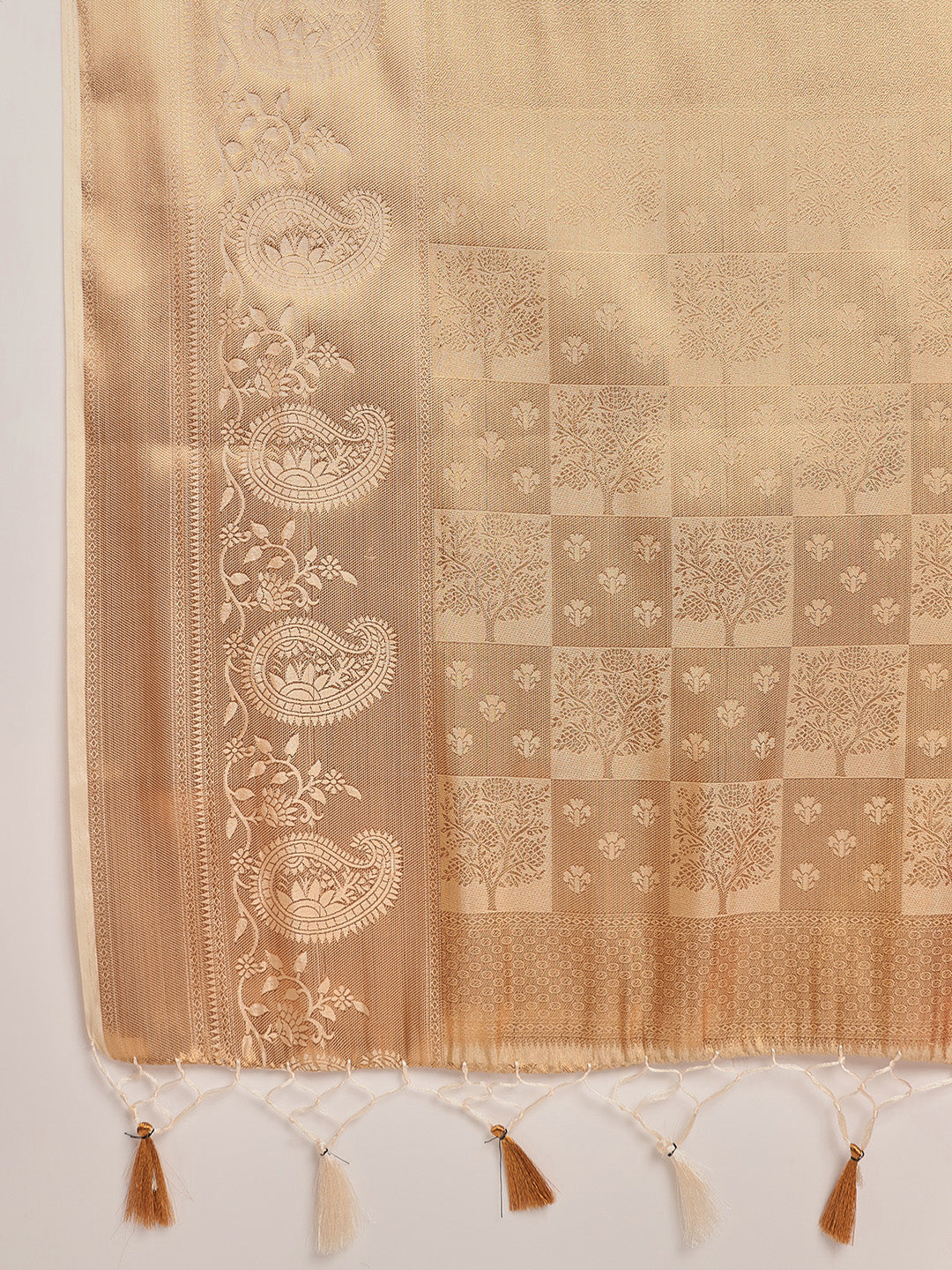 Mimosa Women's Woven Design Kanjivaram Art Silk Saree With Blouse Piece : SA00001196CRFREE