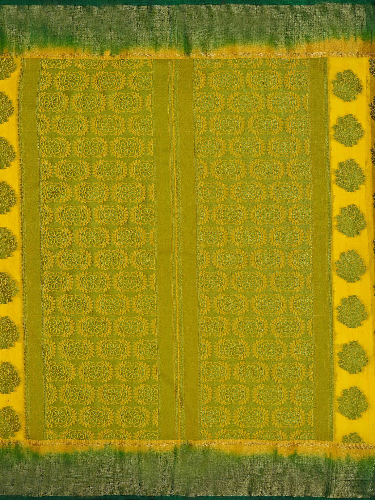 Mimosa Womens Art Silk Saree Kanjivaram Gold Color