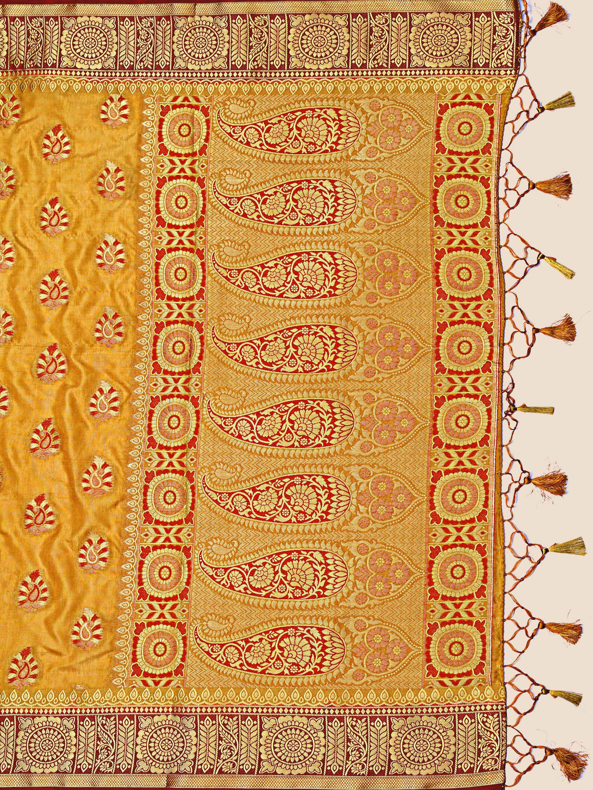 Mimosa Womens Art Silk Saree Kanjivaram Chiku Color