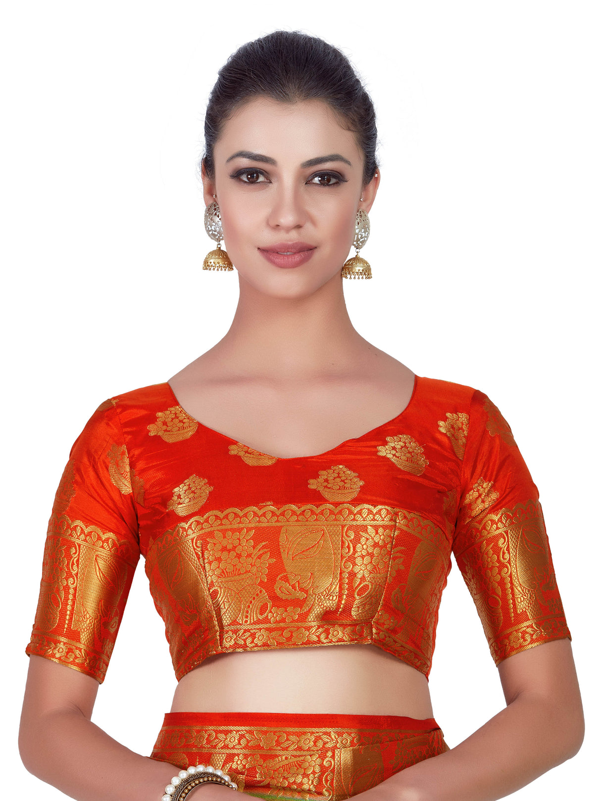 Mimosa Womens Art Silk Saree Kanjivaram Liril Color