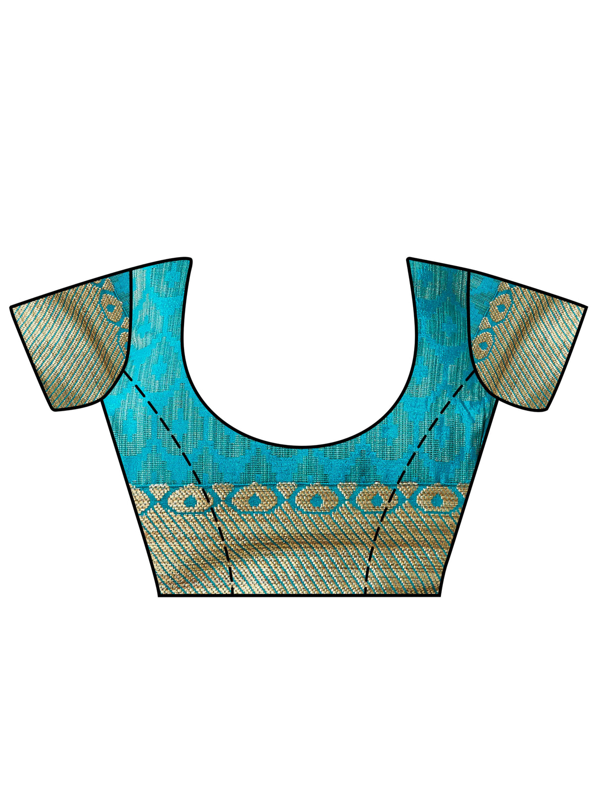 Mimosa Womens Art Silk Saree Kanjivaram Saffire Color