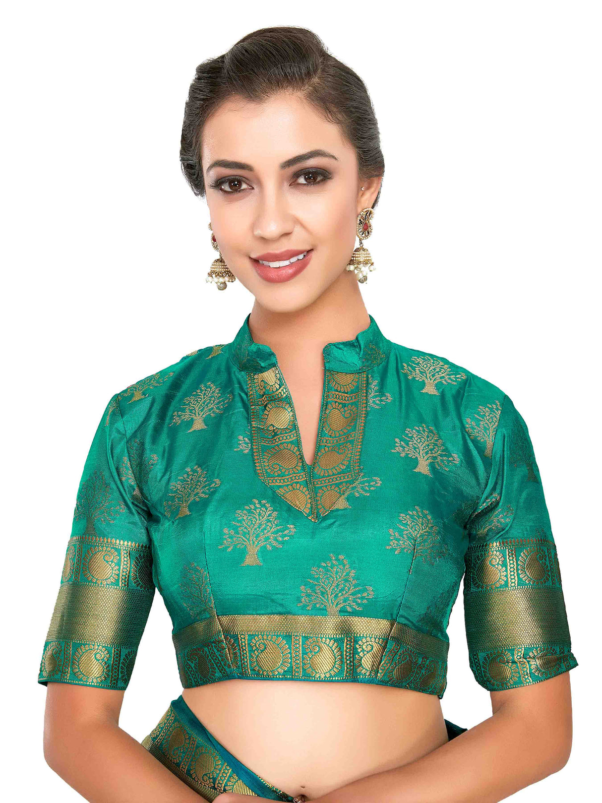 Mimosa Womens Art Silk Saree Kanjivaram Rani Color