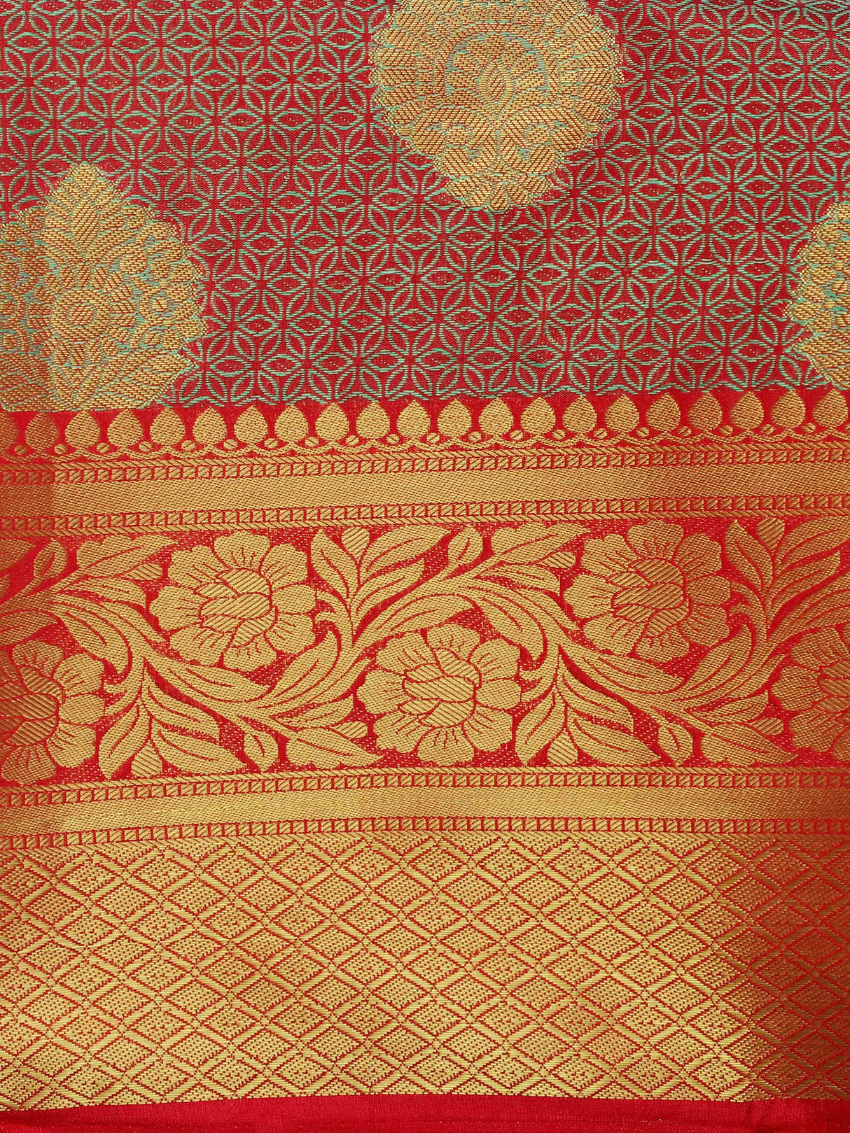 Mimosa Womens Art Silk Saree Kanjivaram Strawberry Color