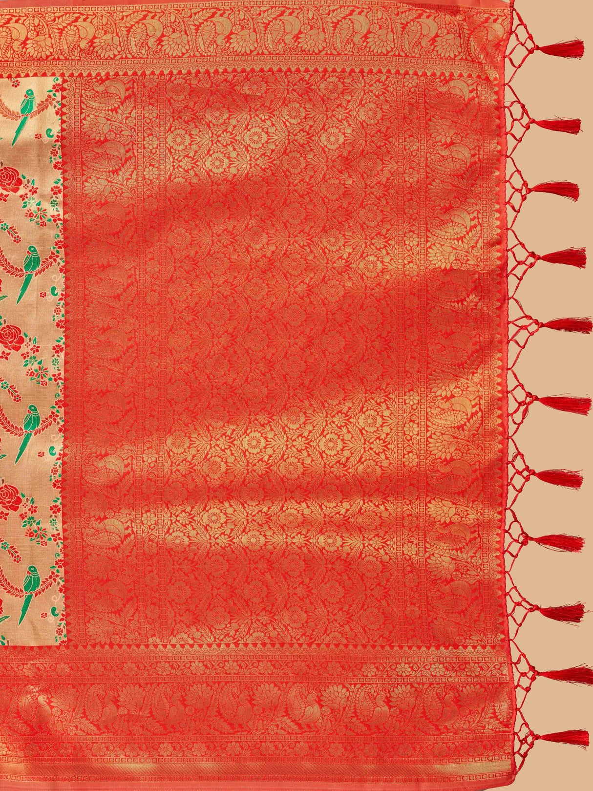 Mimosa Women's Woven Design Kanjivaram Style Art Silk Saree With Blouse Piece : SA00001257PCFREE