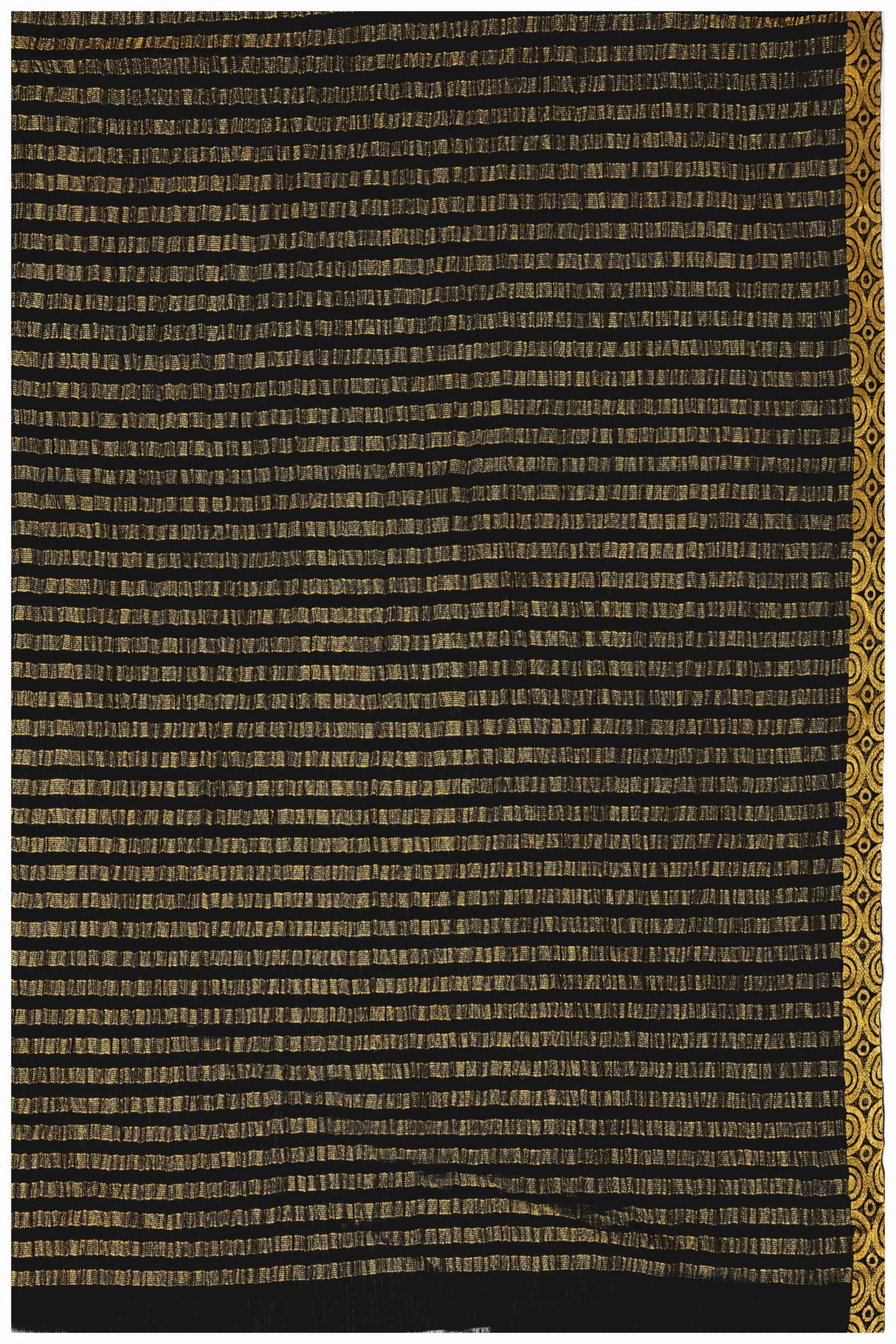 Mimosa Womens Chiffon Saree Banarasi Black Color