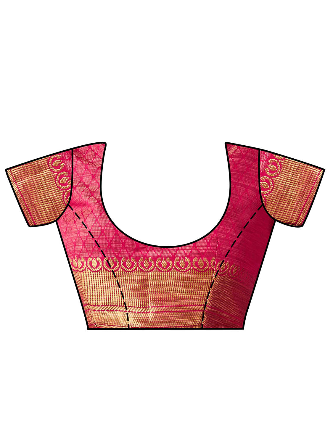 Mimosa Womens Art Silk Saree Kanjivaram Strawberry Color