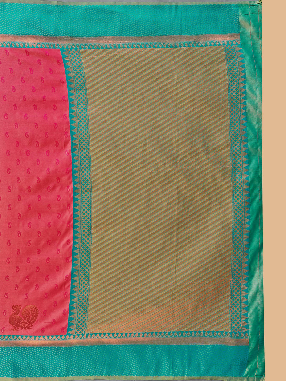 Mimosa Women's Woven Design Kanjivaram Style Art Silk Saree With Blouse Piece : SA00001387RNFREE