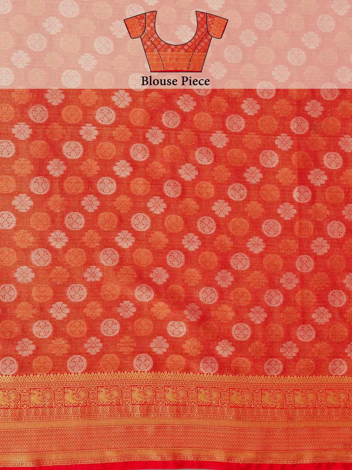 Mimosa Women's Woven Design Kanjivaram Style Art Silk Saree With Blouse Piece : SA0000410PSFREE