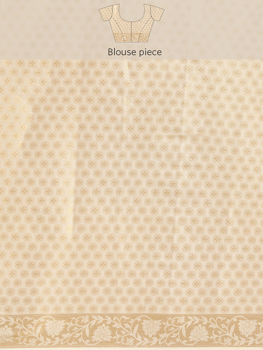 Mimosa Womens Crepe Saree Mysore Silk Halfwhite Color