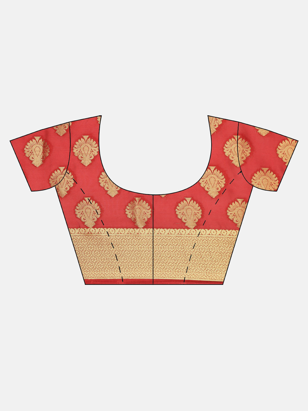 Mimosa Womens Crepe Saree Mysore Silk Gold Color