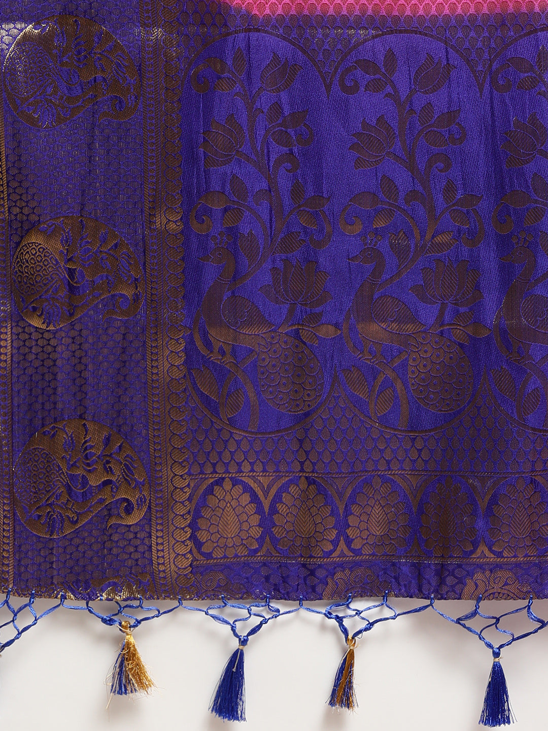 Mimosa Womens Art Silk Saree Kanjivaram Pink Color