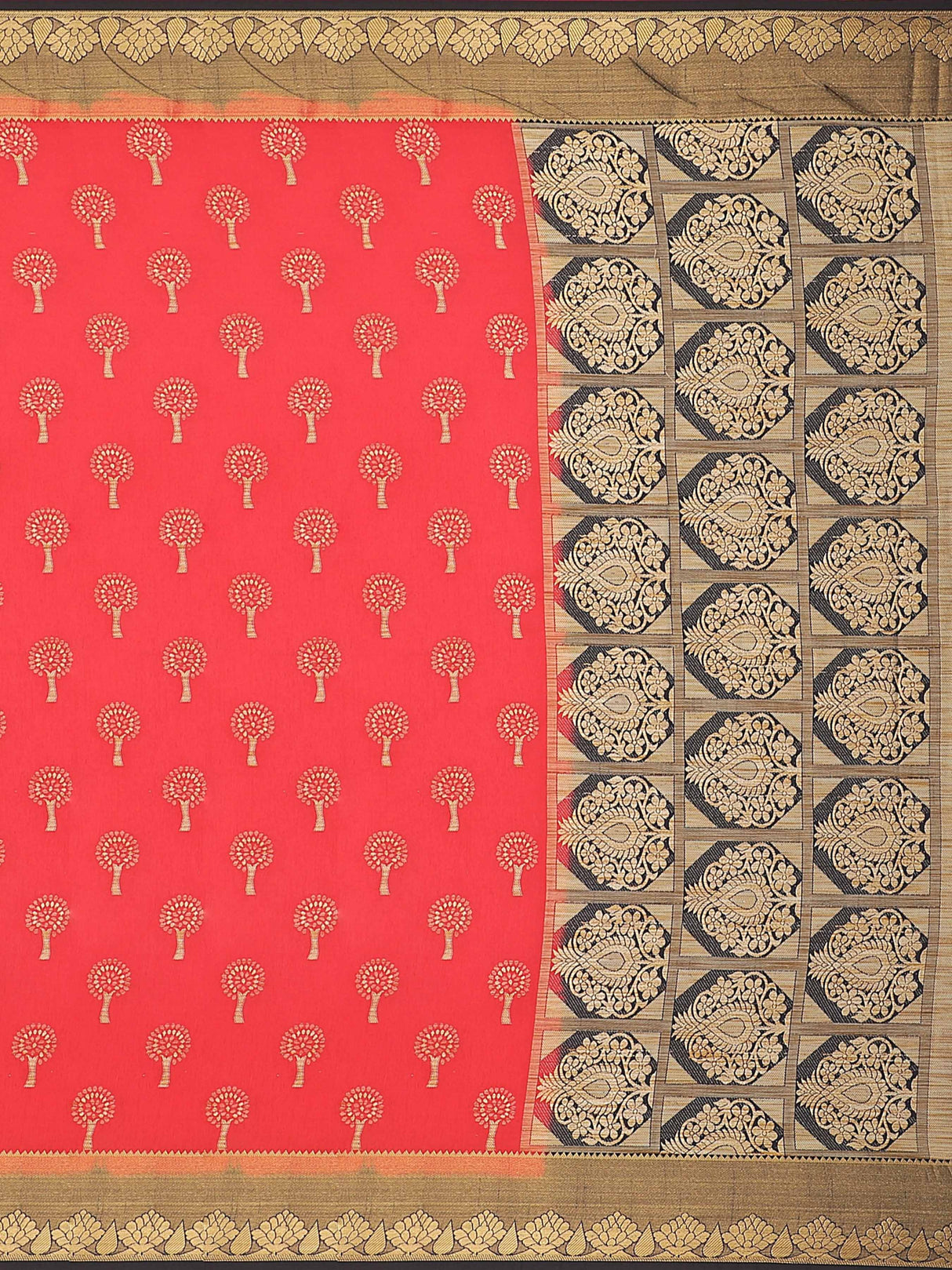 Mimosa Womens Art Silk Saree Kanjivaram Strawberry Color