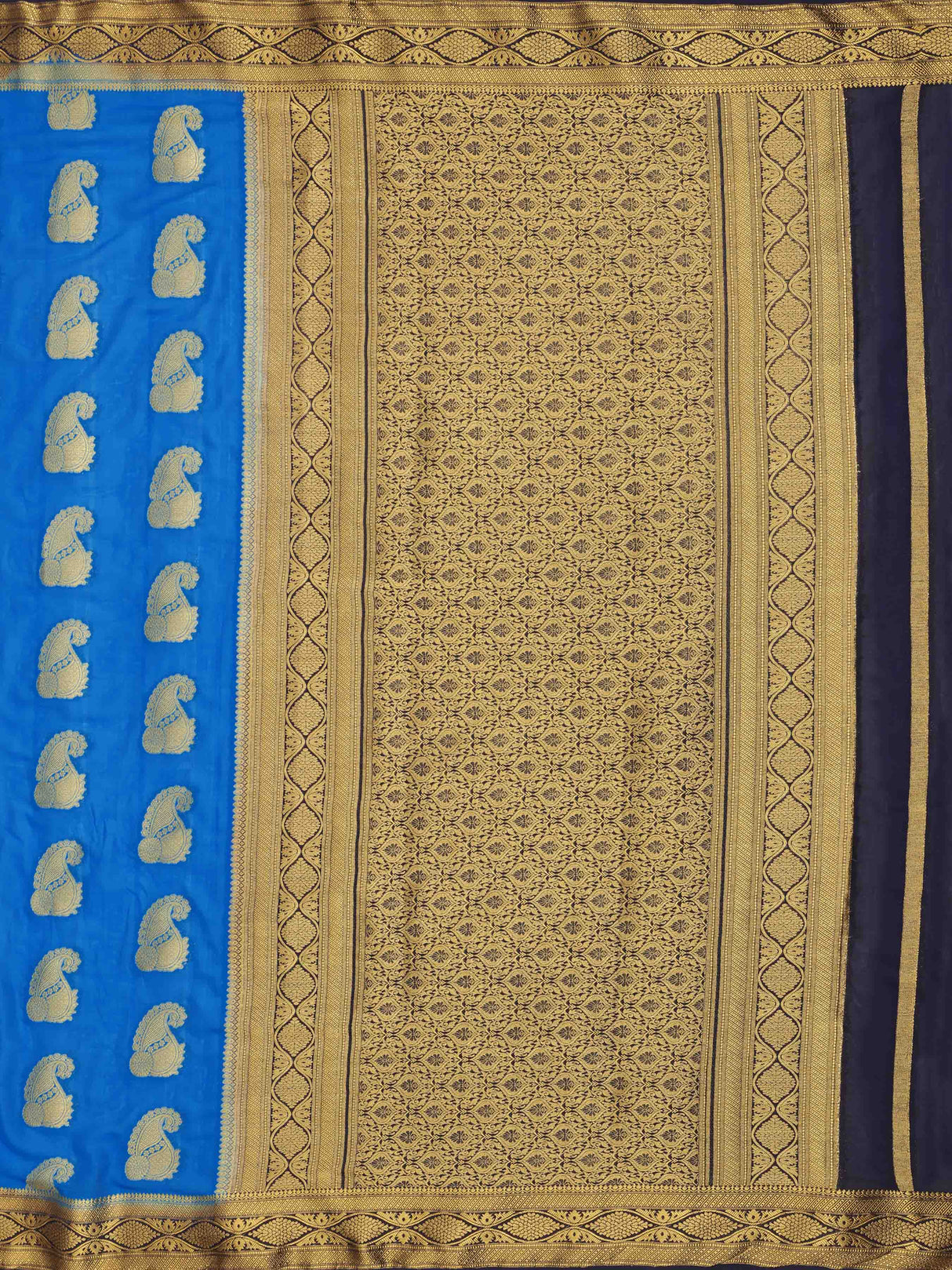 Mimosa Womens Crepe Saree Mysore Silk Ananda Color