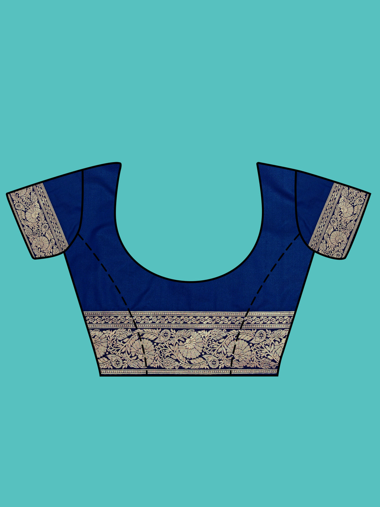 Mimosa Women's Woven Design Patola Style Art Silk Saree With Blouse Piece : SA00001389BLUFREE