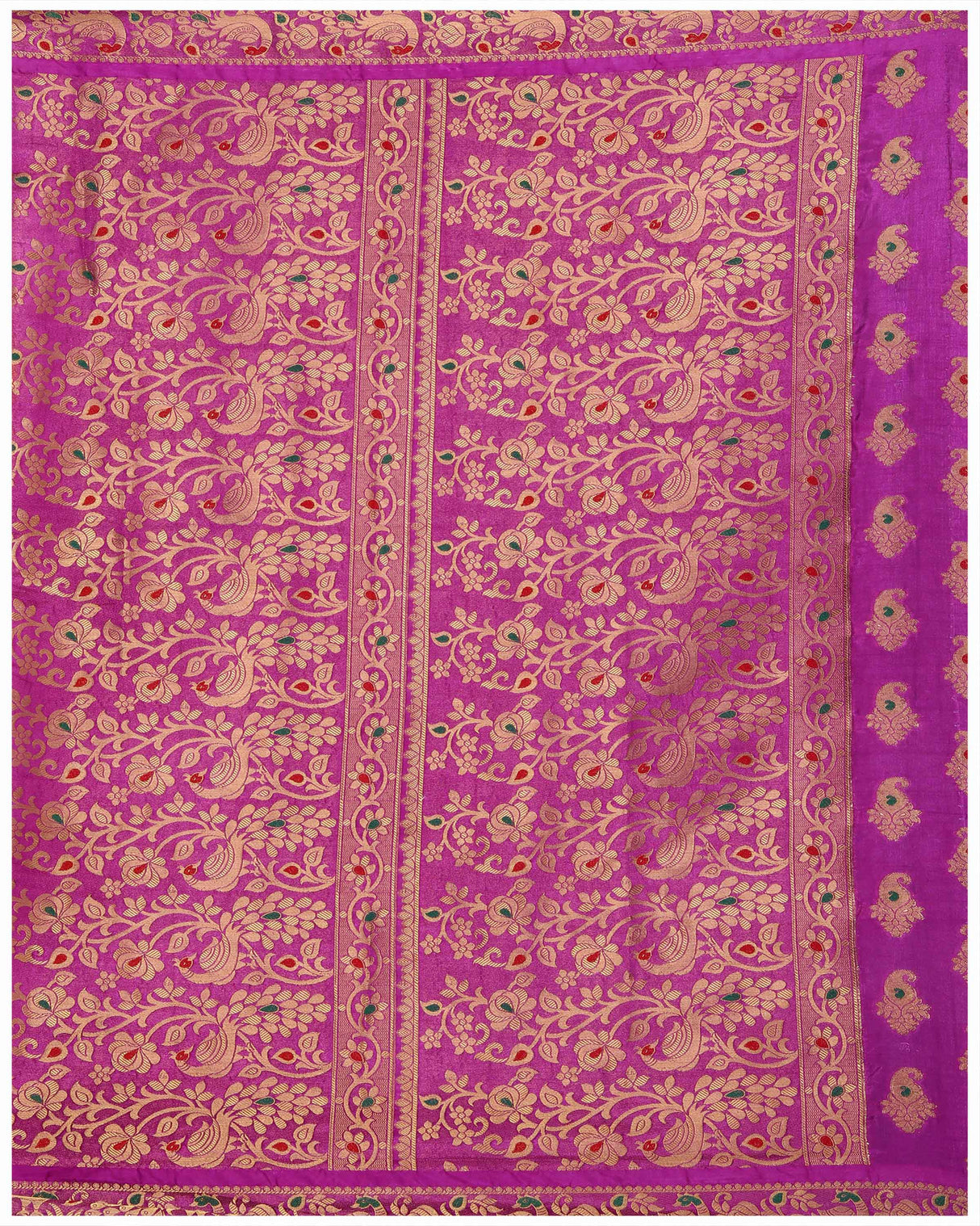 Mimosa Womens Art Silk Saree Kanjivaram Gold Color