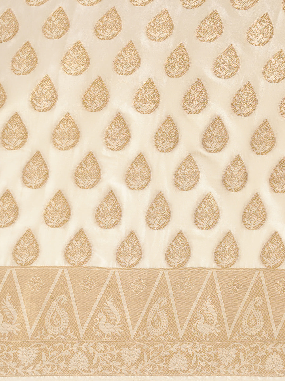 Mimosa Womens Crepe Saree Mysore Silk Halfwhite Color