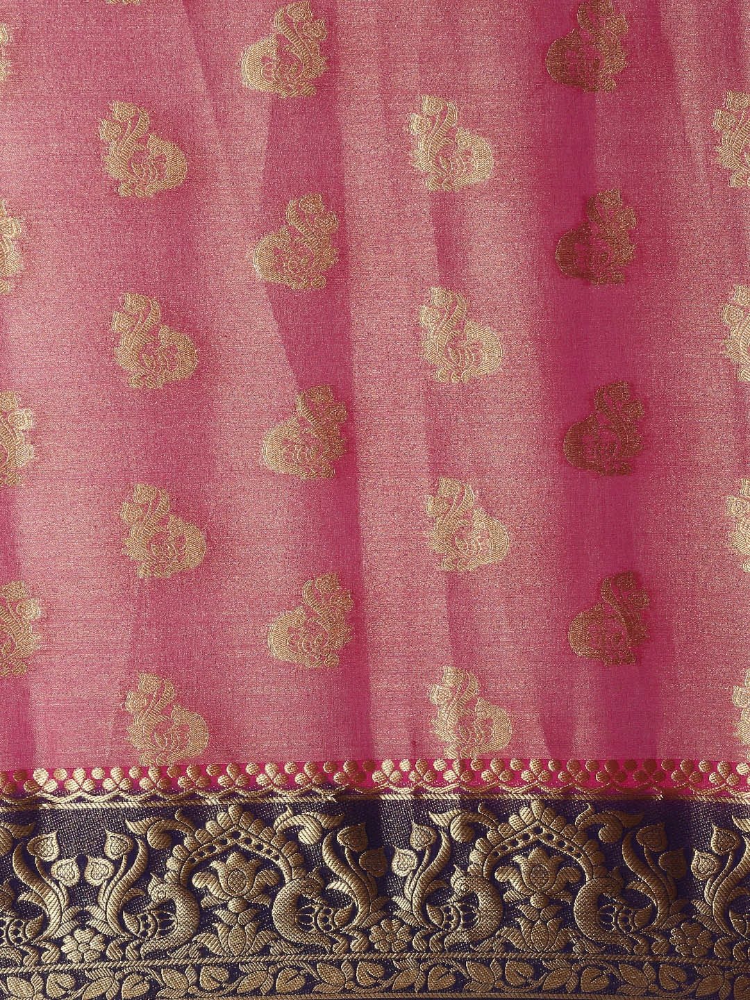 Mimosa Womens Art Silk Saree Kanjivaram Rani Color