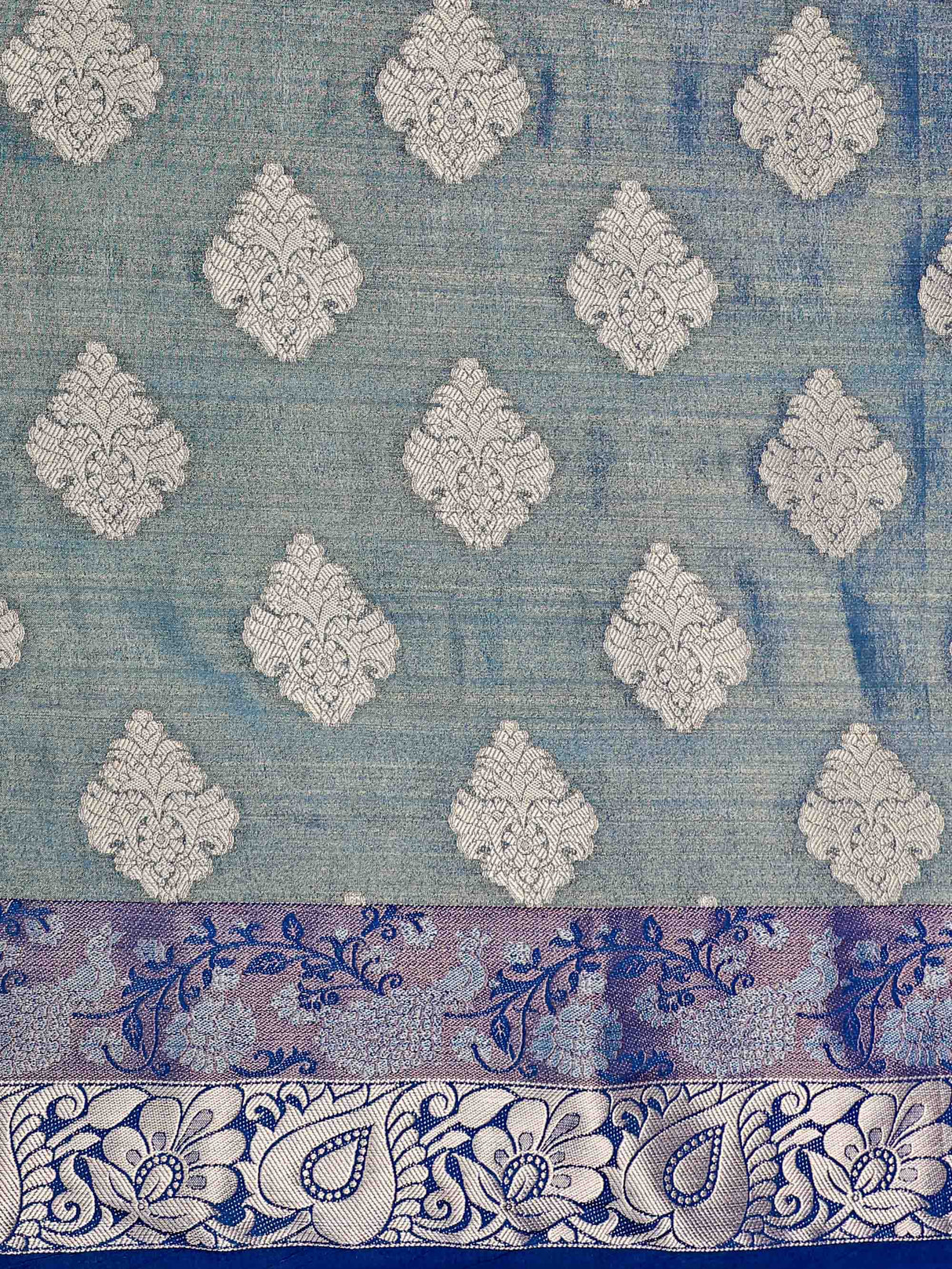 Mimosa Womens Art Silk Saree Kanjivaram Rama Color