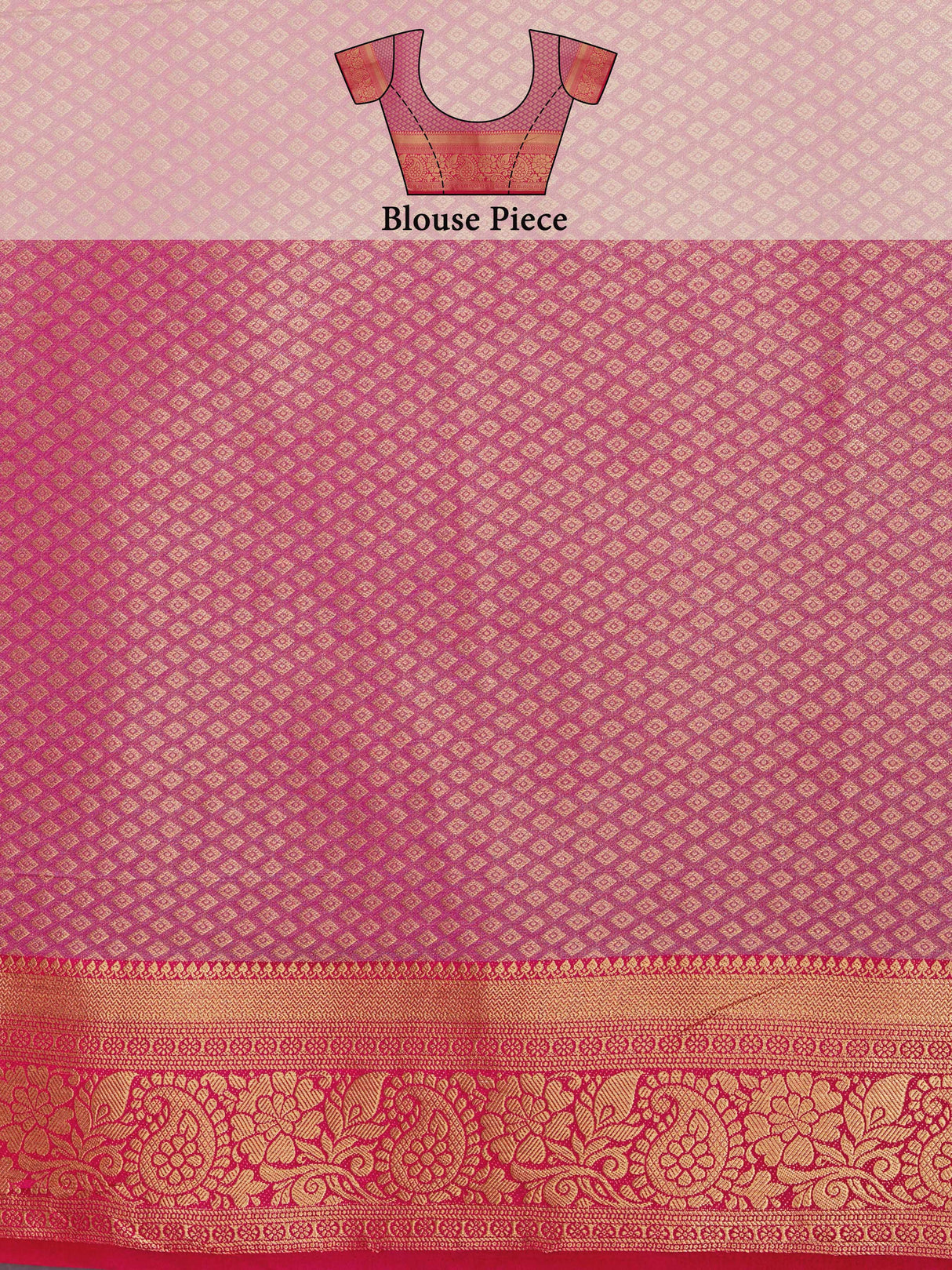 Mimosa Women's Woven Design Kanjivaram Style Art Silk Saree With Blouse Piece : SA0000375PCFREE