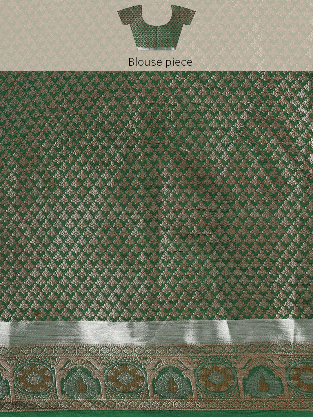 Mimosa Womens Art Silk Saree Kanjivaram Green Color