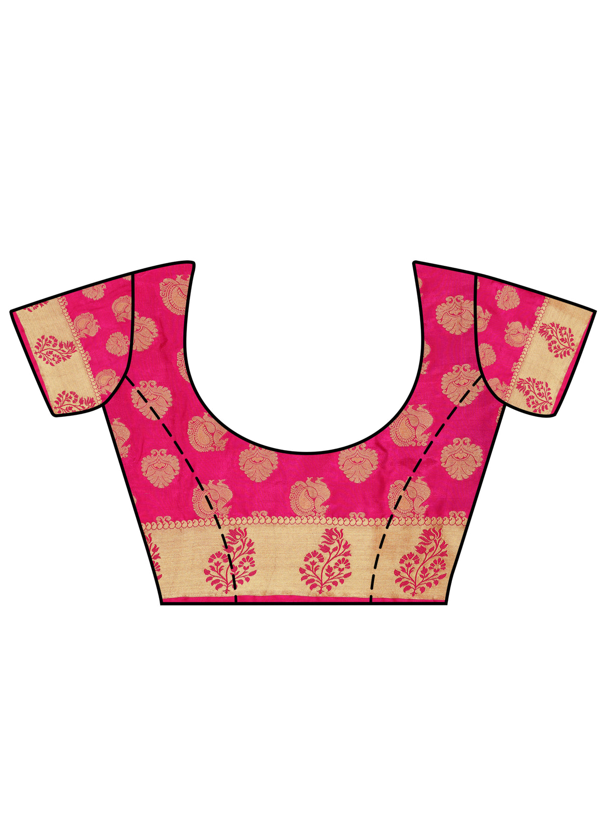 Mimosa Womens Art Silk Saree Kanjivaram Peach Color