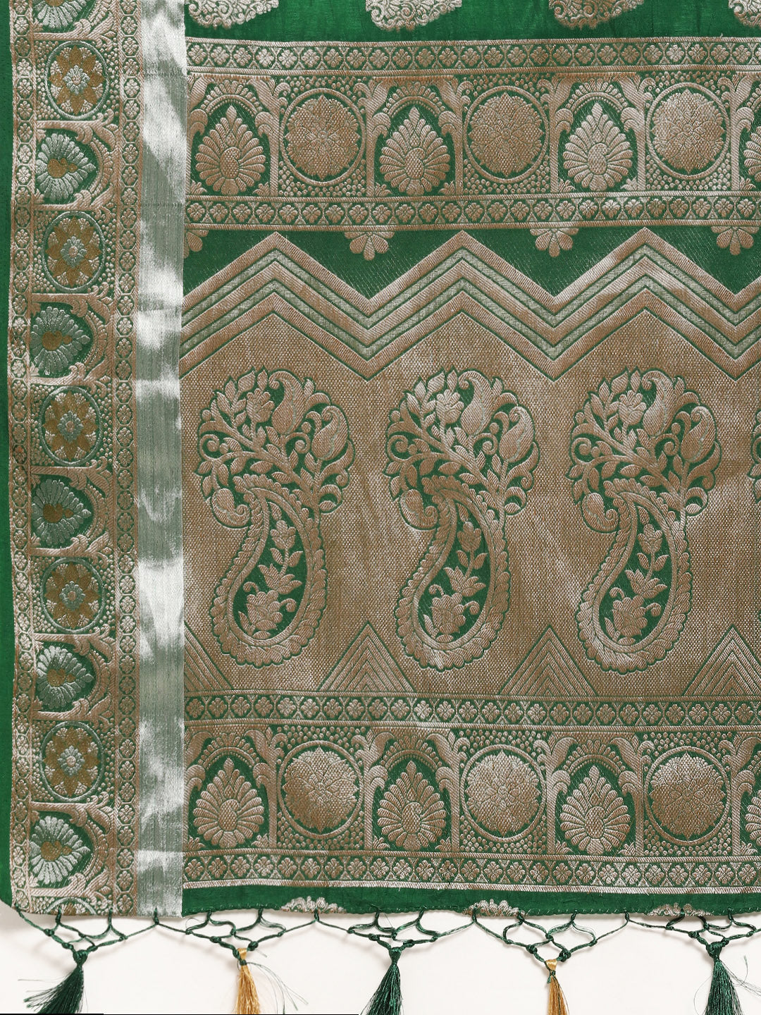 Mimosa Womens Art Silk Saree Kanjivaram Green Color