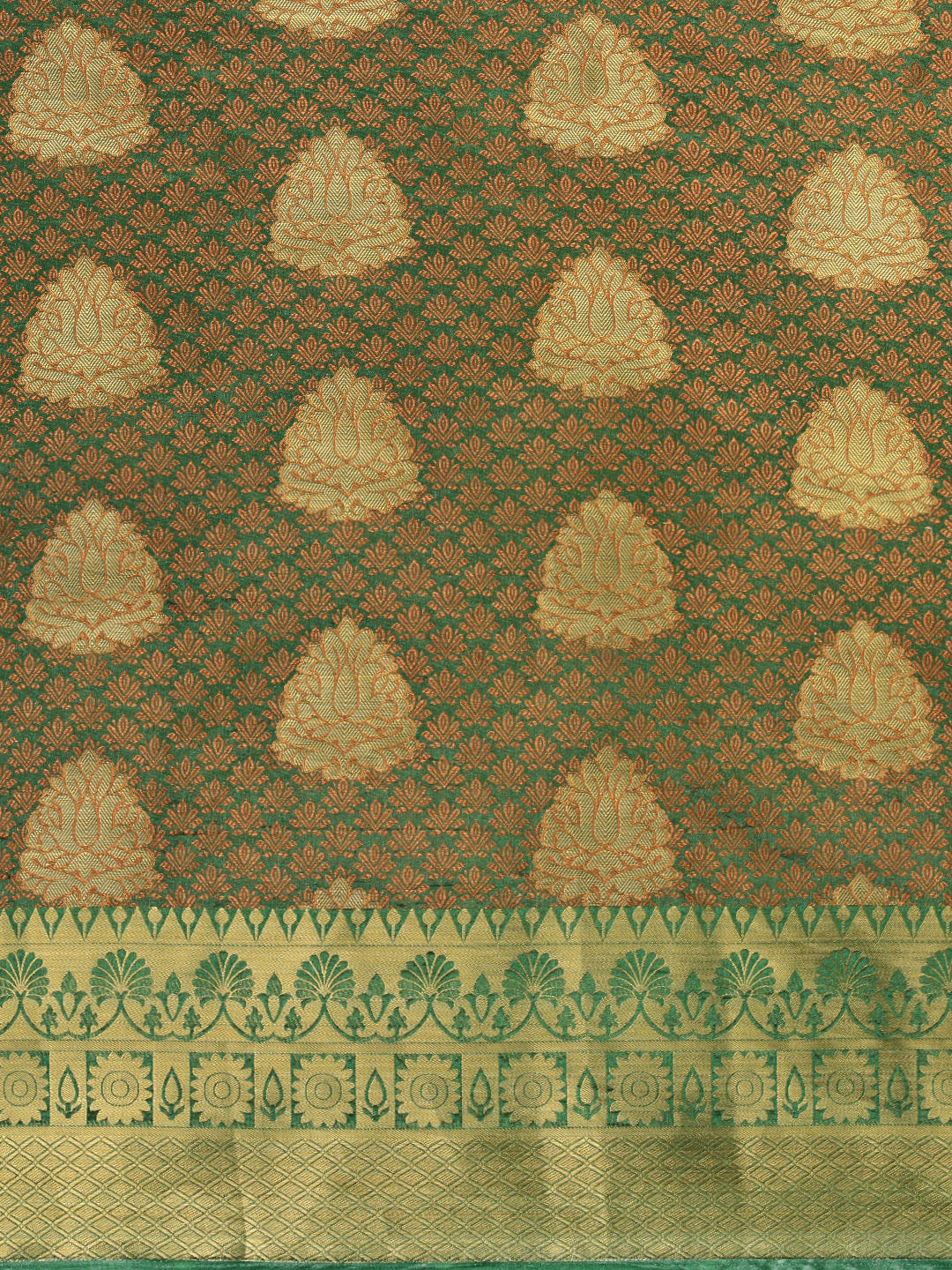 Mimosa Womens Art Silk Saree Kanjivaram Green Color