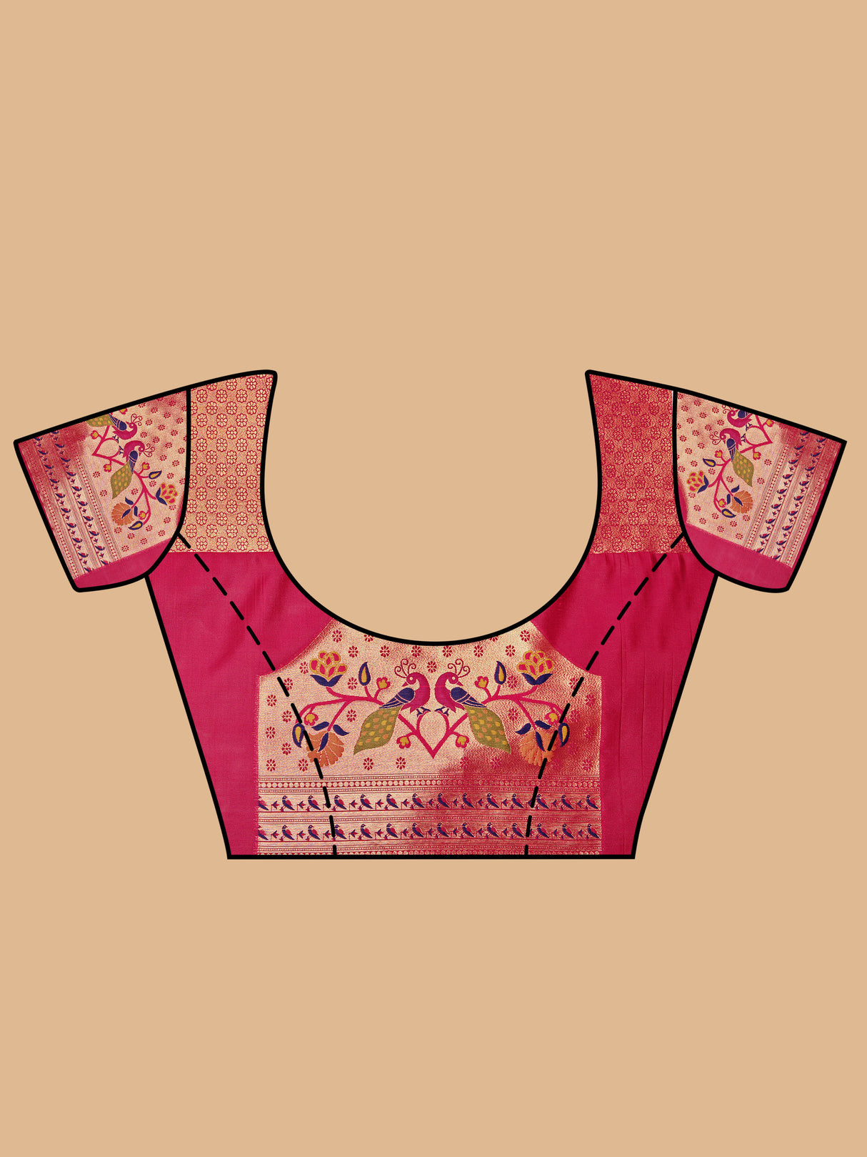 Mimosa Women's Woven Design Kanjivaram Style Art Silk Saree With Blouse Piece : SA00001416NVFREE