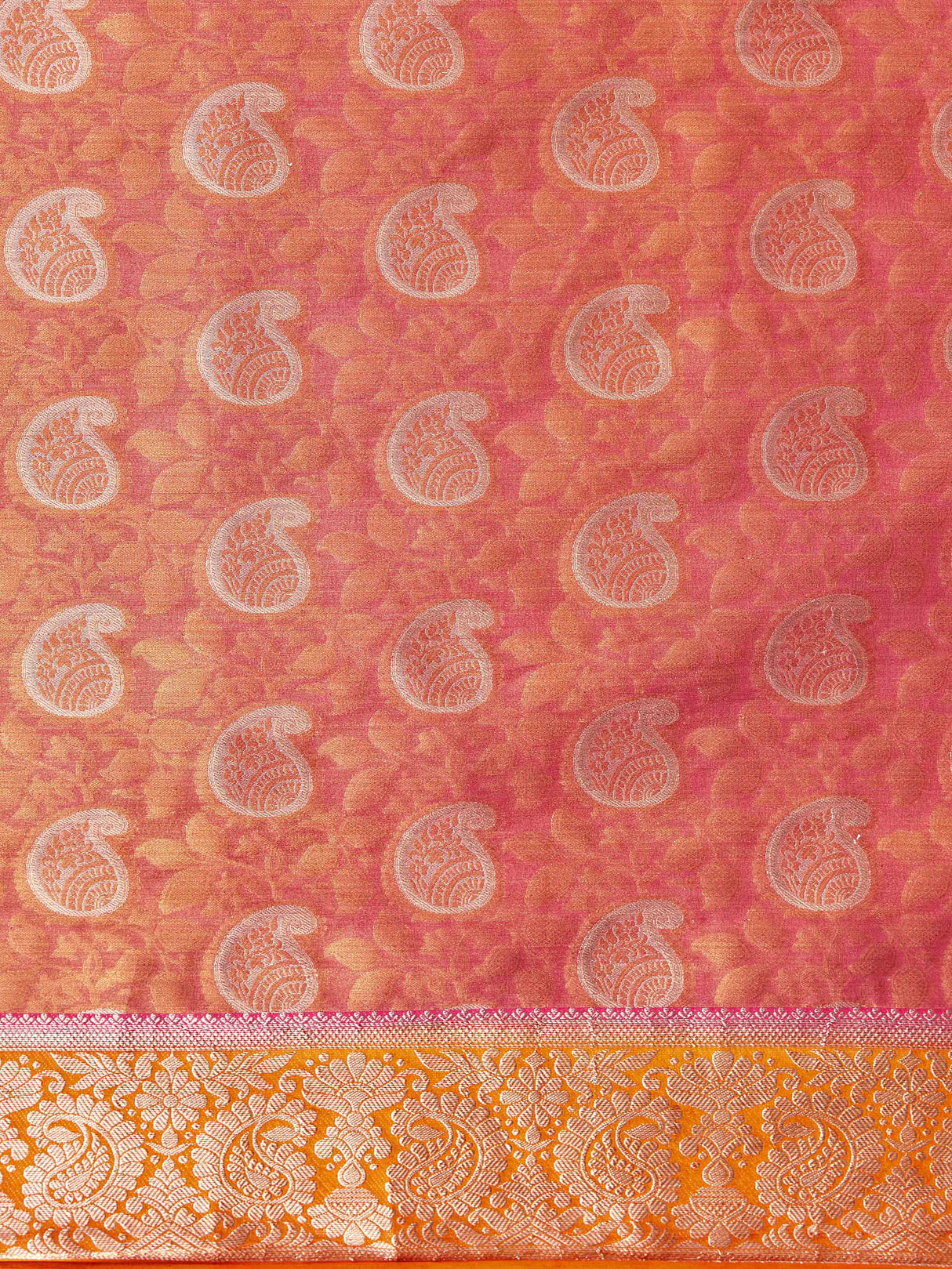 Mimosa Women's Woven Design Kanjivaram Style Art Silk Saree With Blouse Piece : SA0000412RNFREE