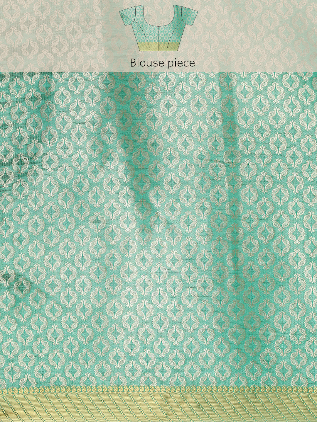 Mimosa Womens Art Silk Saree Kanjivaram Rama Color