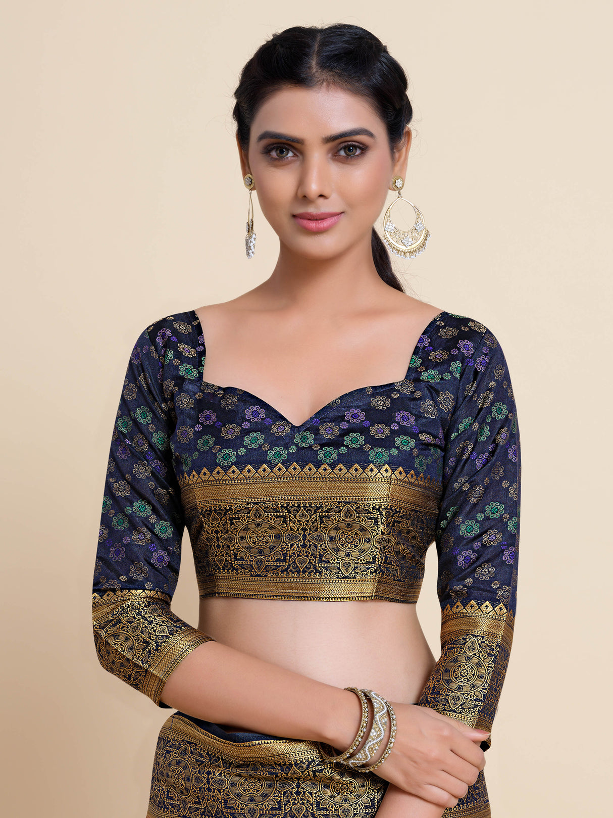 Mimosa Womens Art Silk Saree Kanjivaram style Strawberry Color