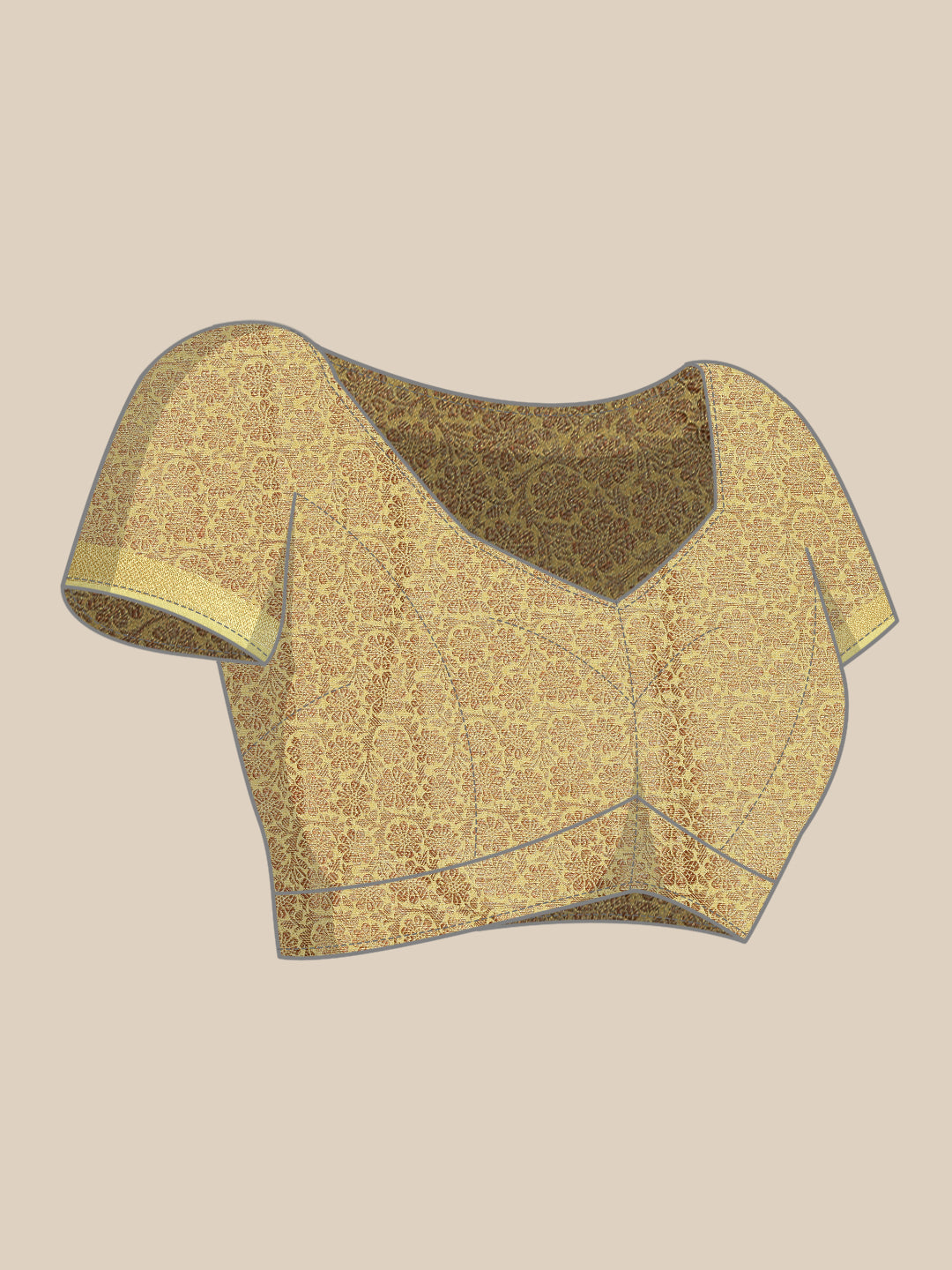 Mimosa Womens Art Silk Saree Kanjivaram Yellow Color