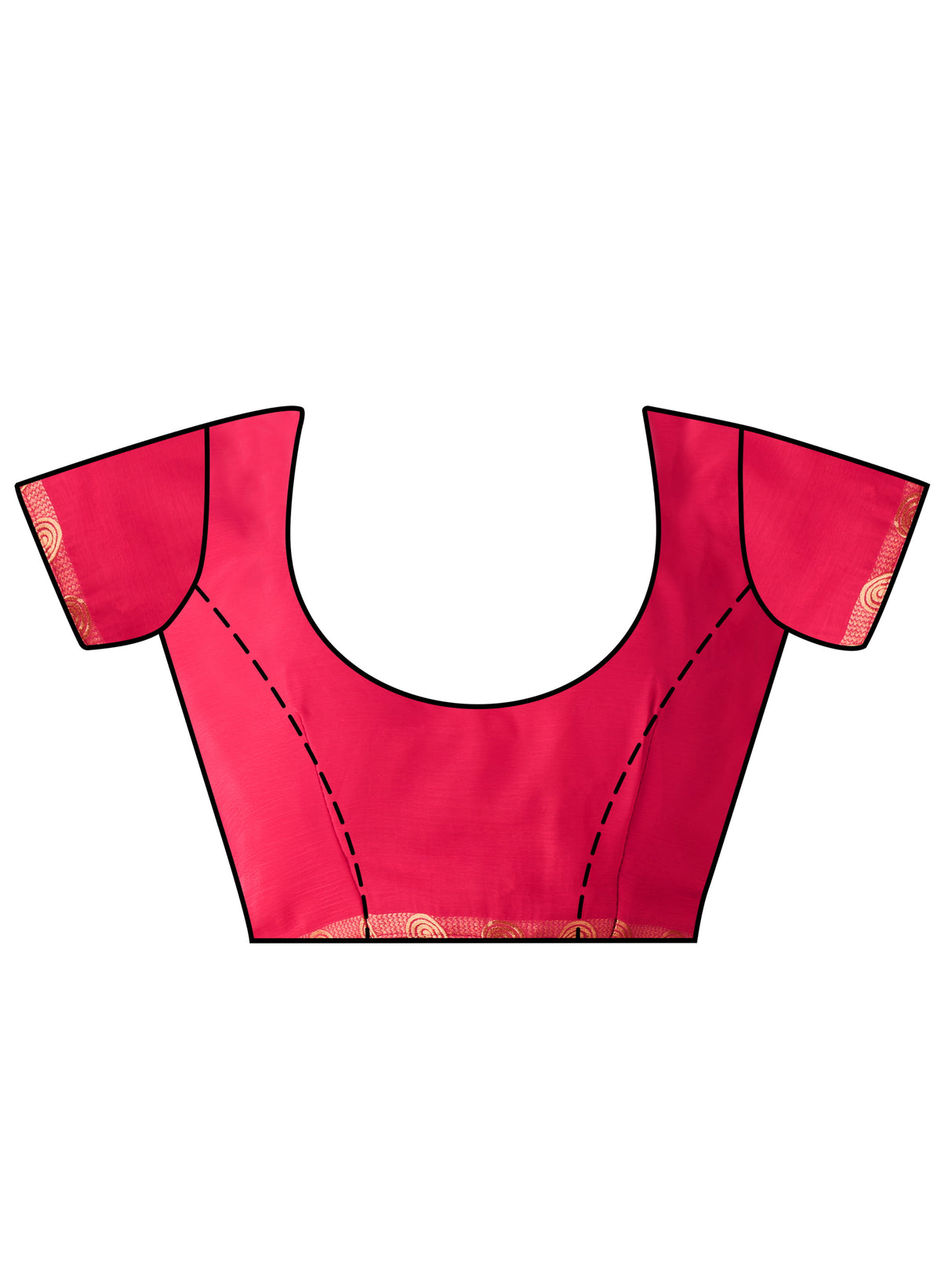 Mimosa Womens Chiffon Saree Banarasi Strawberry Color