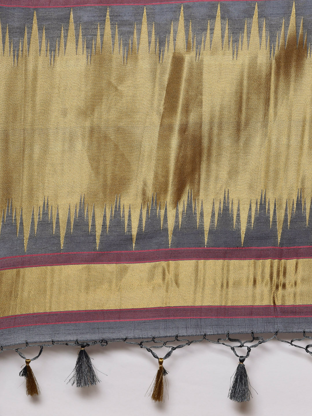 Mimosa Womens Art Silk Saree Kanjivaram Grey Color