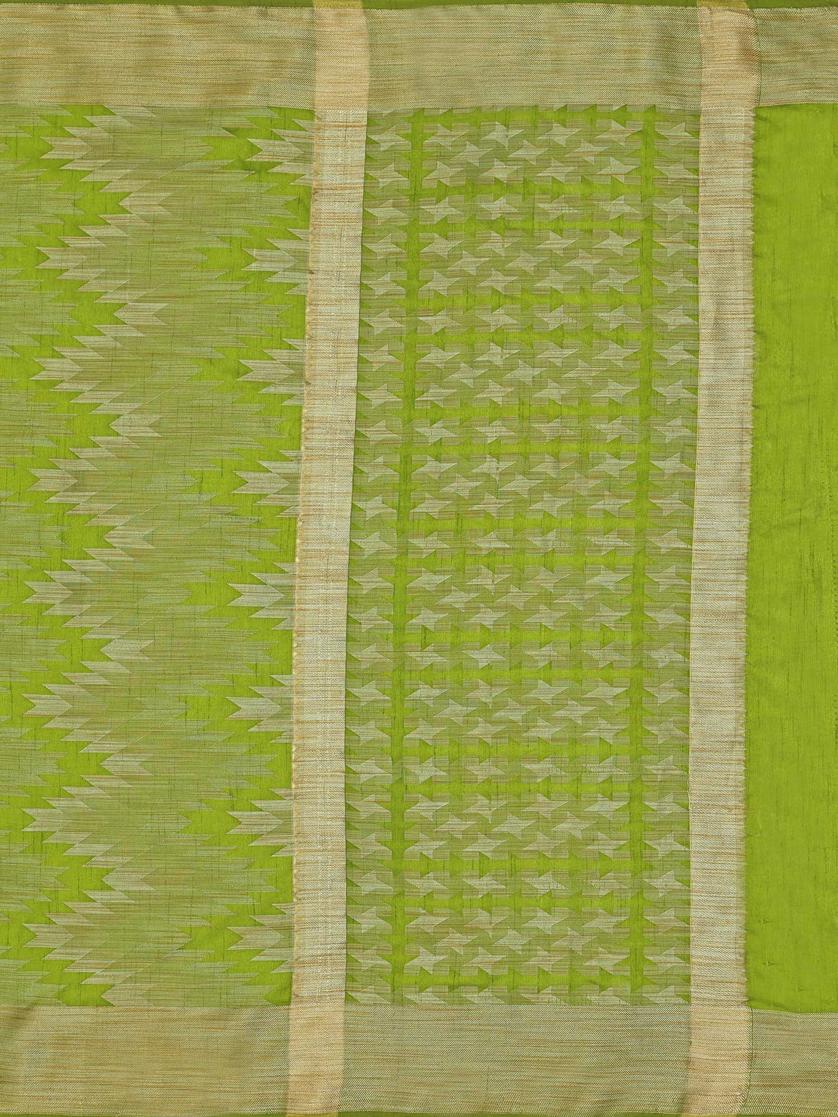 Mimosa Womens Art Silk Saree Kanjivaram Olive Color