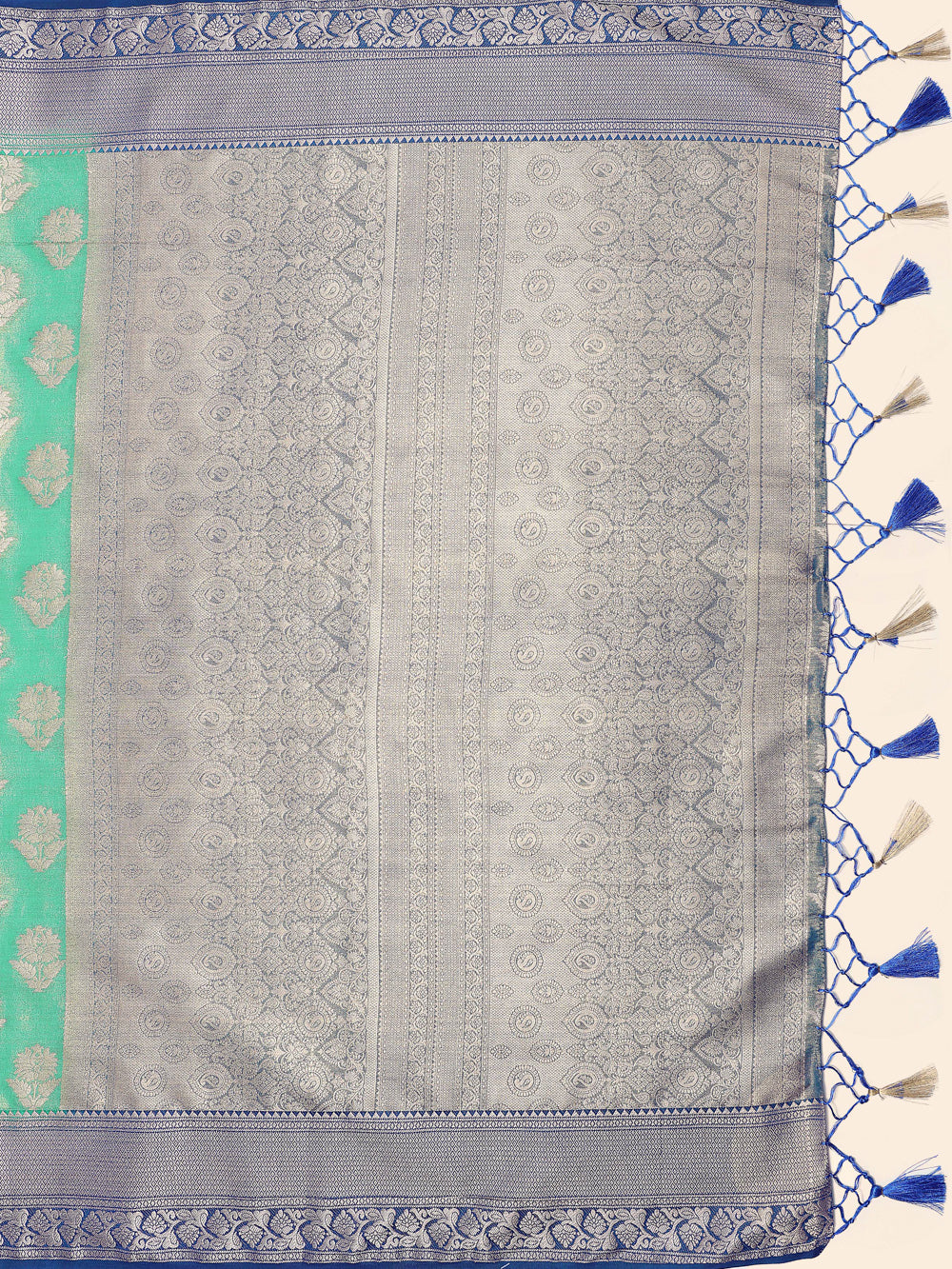 Mimosa Womens Art Silk Saree Kanjivaram Rama Color