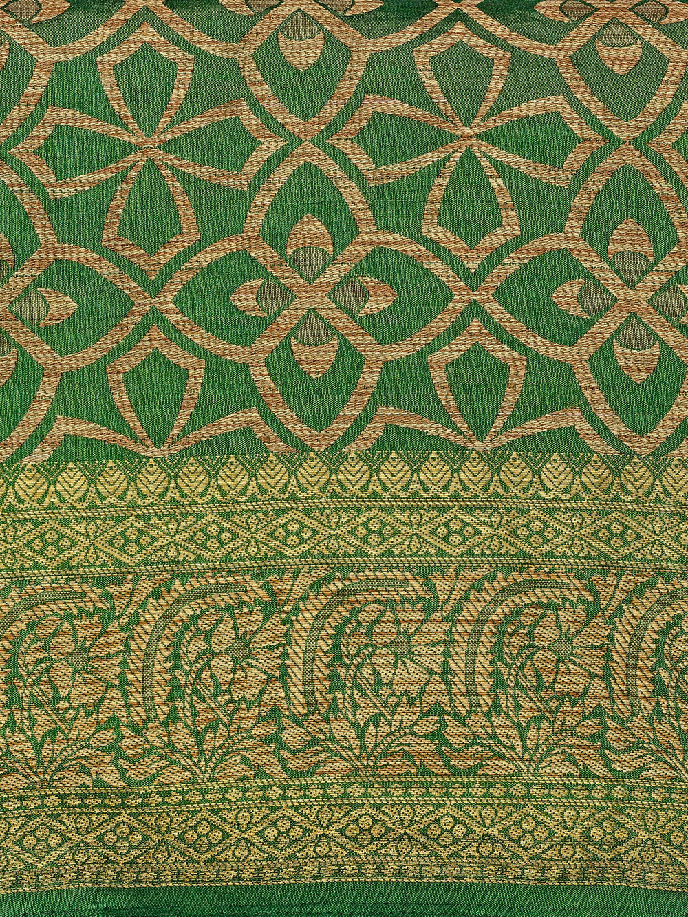 Mimosa Womens Art Silk Saree Kanjivaram Green Color