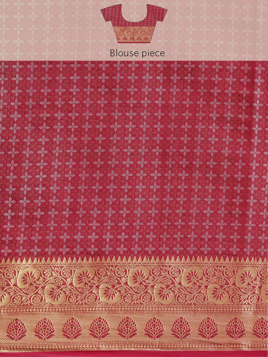 Mimosa Womens Art Silk Saree Kanjivaram Peach Color