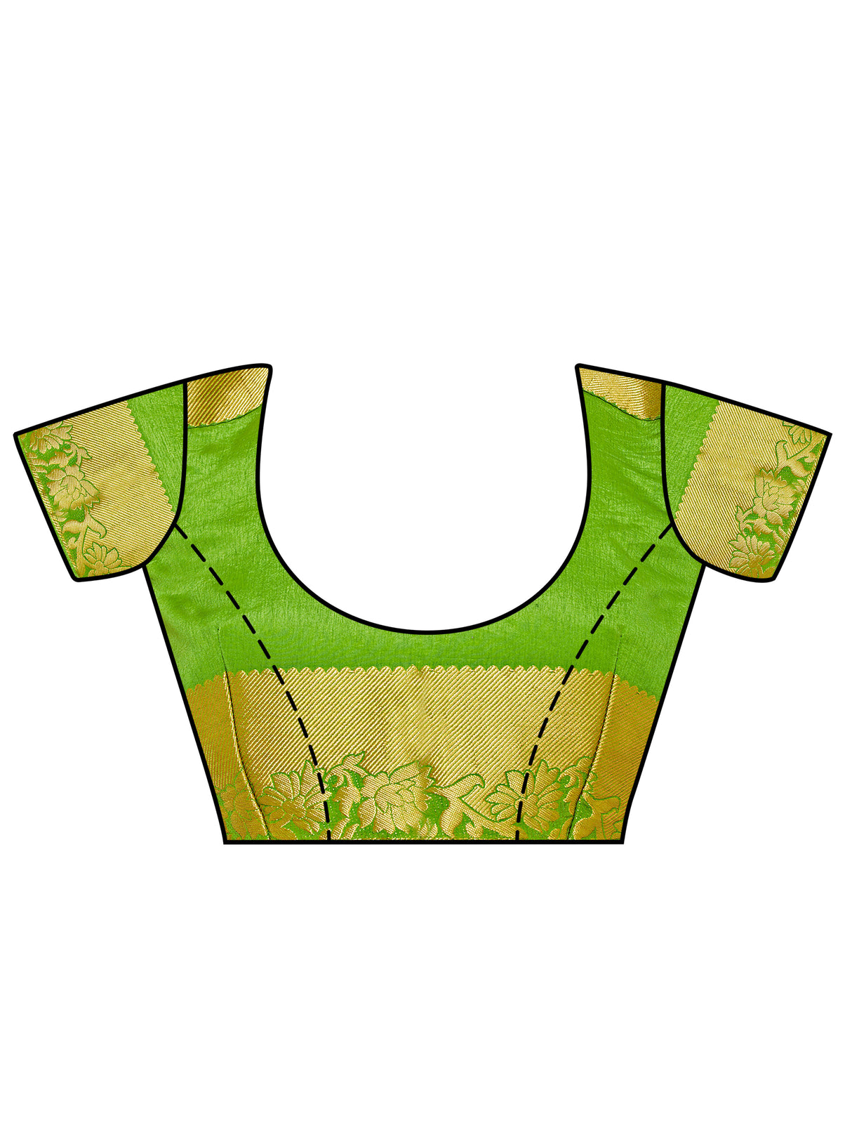 Mimosa Womens Art Silk Saree Kanjivaram Olive Color