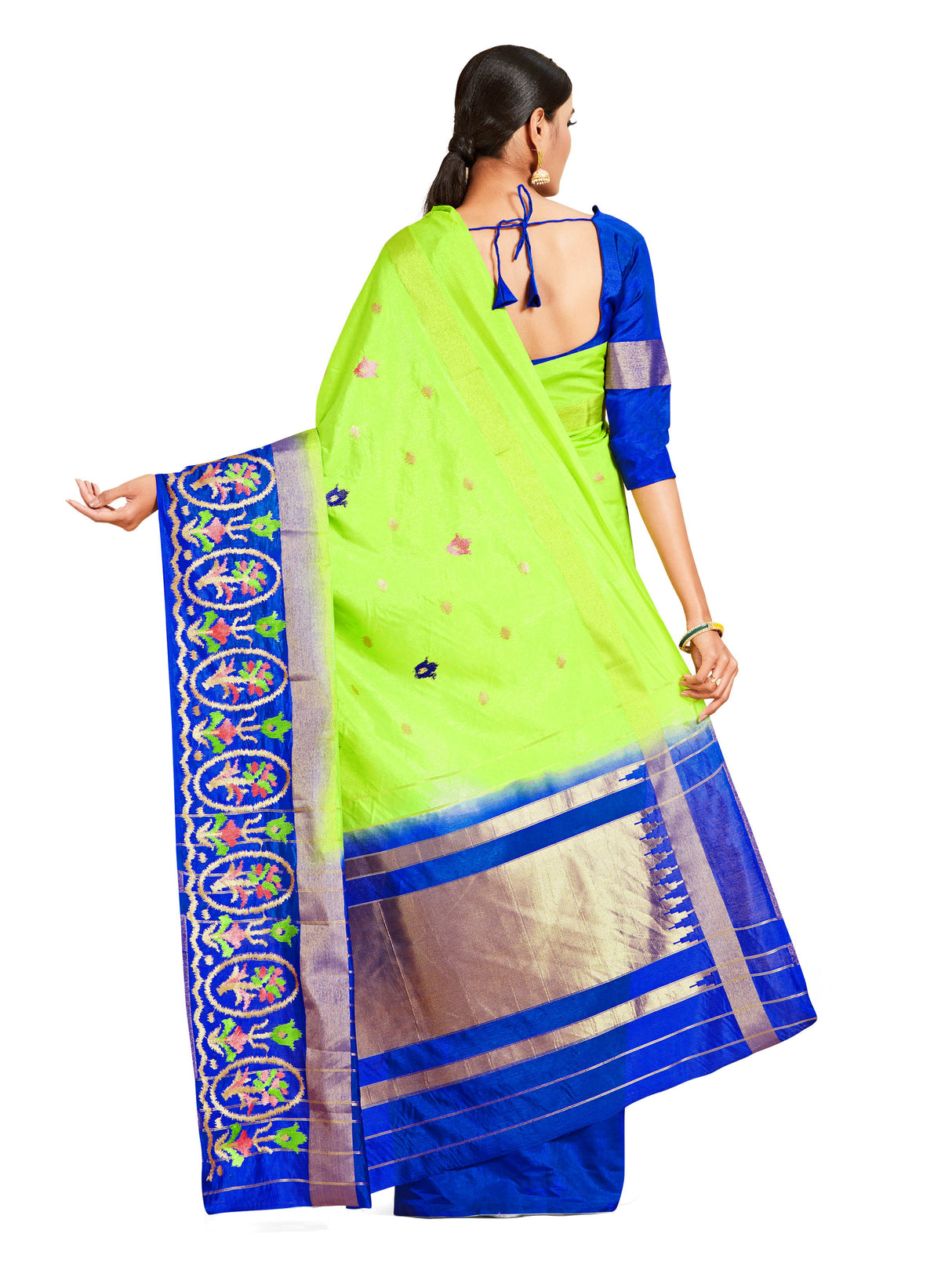 Mimosa Womens Art Silk Saree Kanjivaram style Liril Color