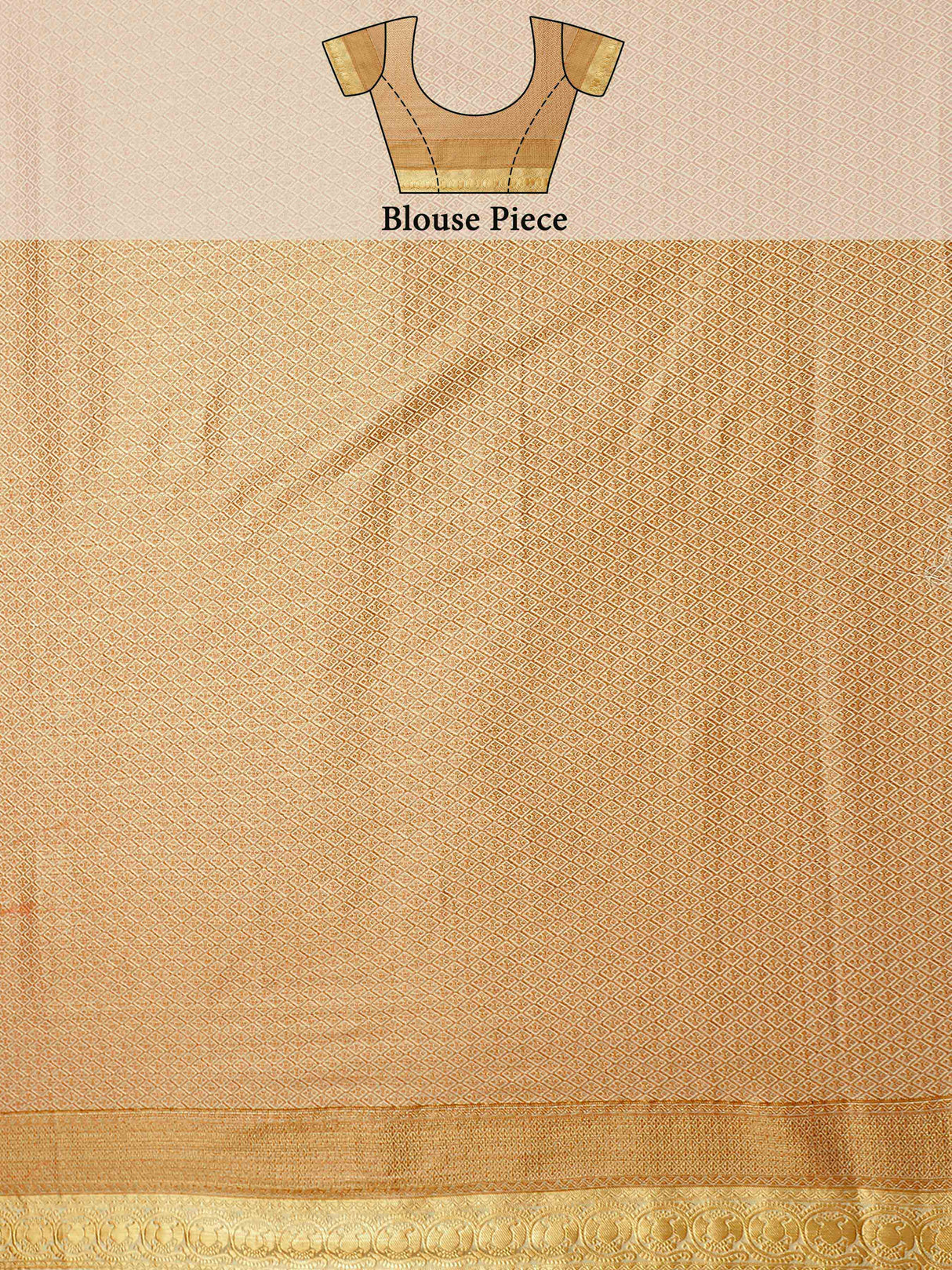 Mimosa Womens Art Silk Saree Kanjivaram Halfwhite Color