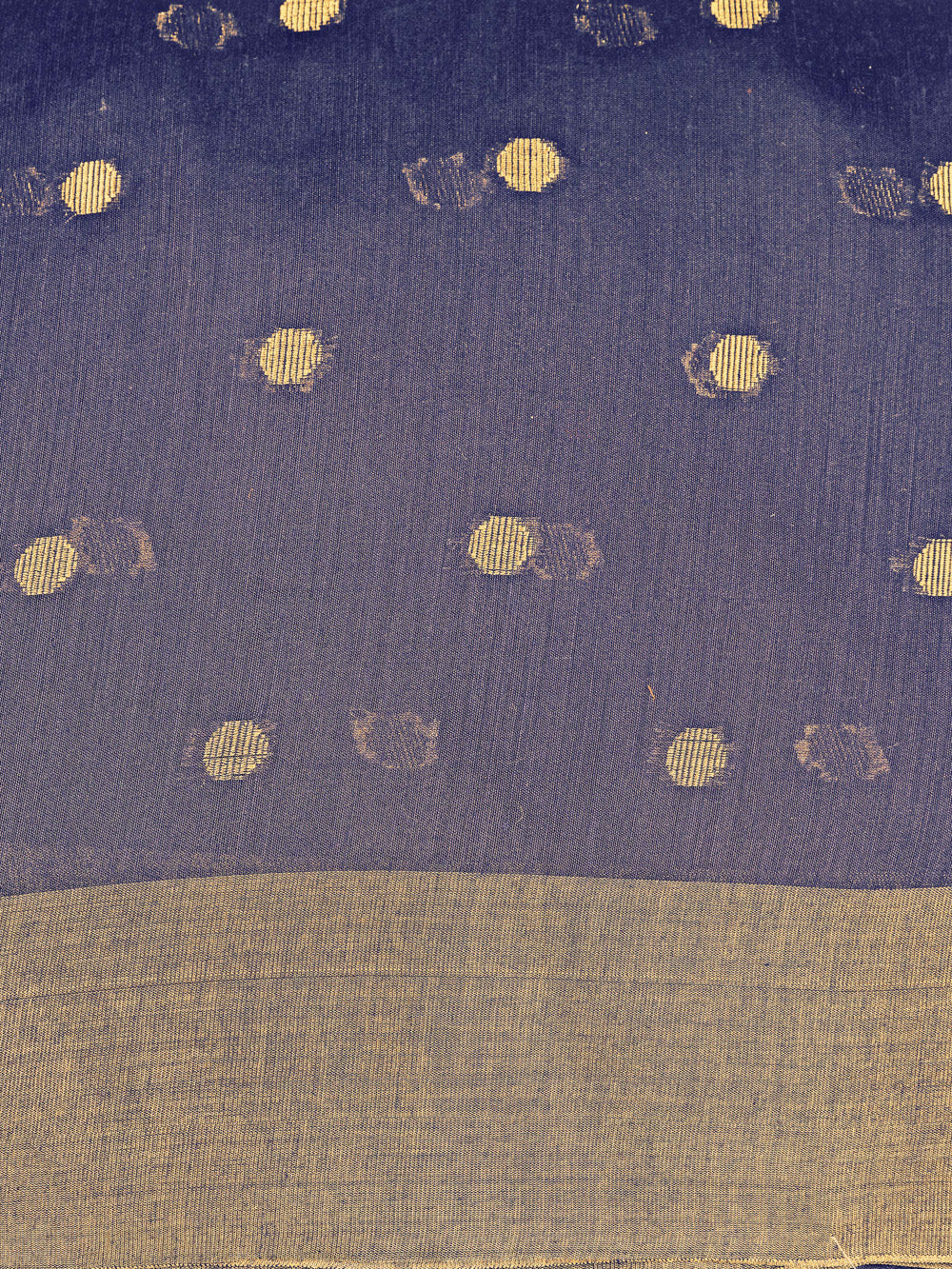 Mimosa Womens Art Silk Saree Banarasi style Navy Blue Color