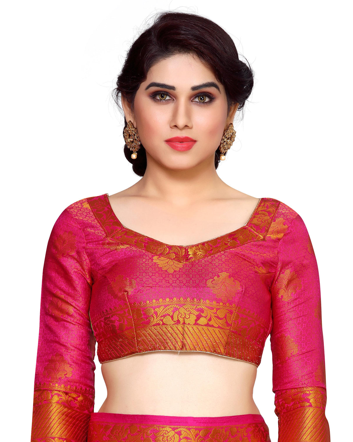 Mimosa Womens Art Silk Saree Kanjivaram Green Color