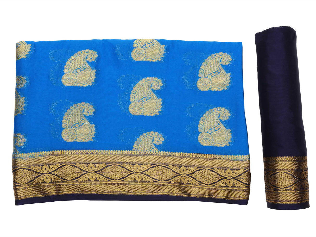 Mimosa Womens Crepe Saree Mysore Silk Ananda Color