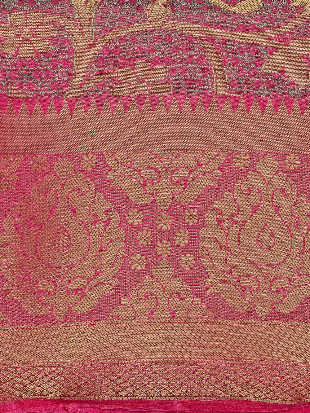 Mimosa Womens Art Silk Saree Kanjivaram Gajjari Color