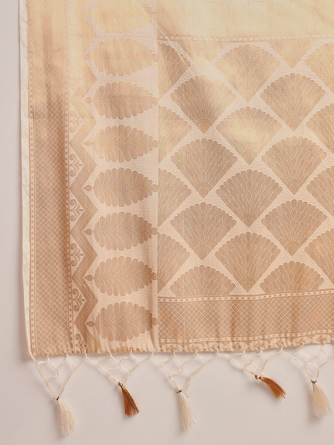 Mimosa Women's Woven Design Kasavu Crepe Saree With Blouse Piece : SA00001179CRFREE