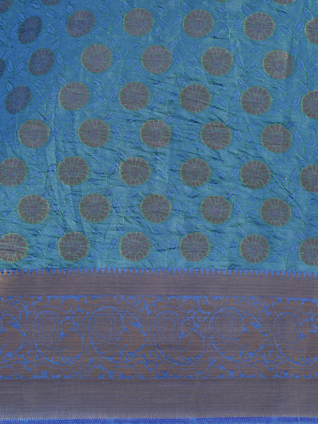 Mimosa Womens Art Silk Saree Kanjivaram Royal Blue Color