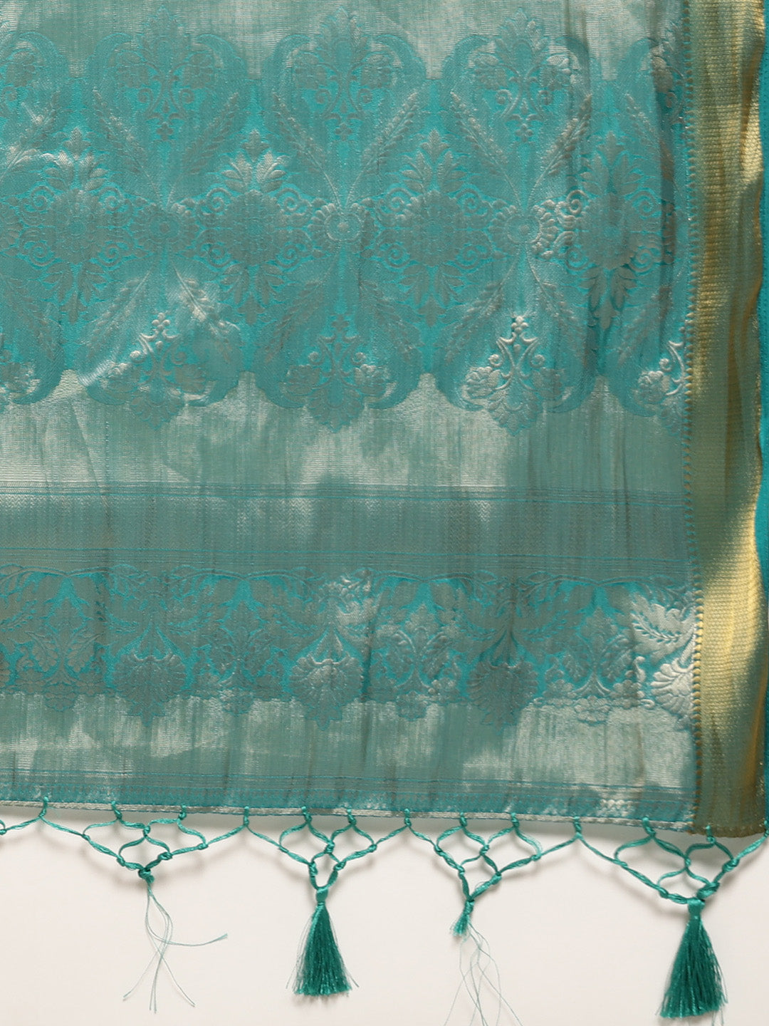 Mimosa Womens Art Silk Saree Banarasi Saffire Color