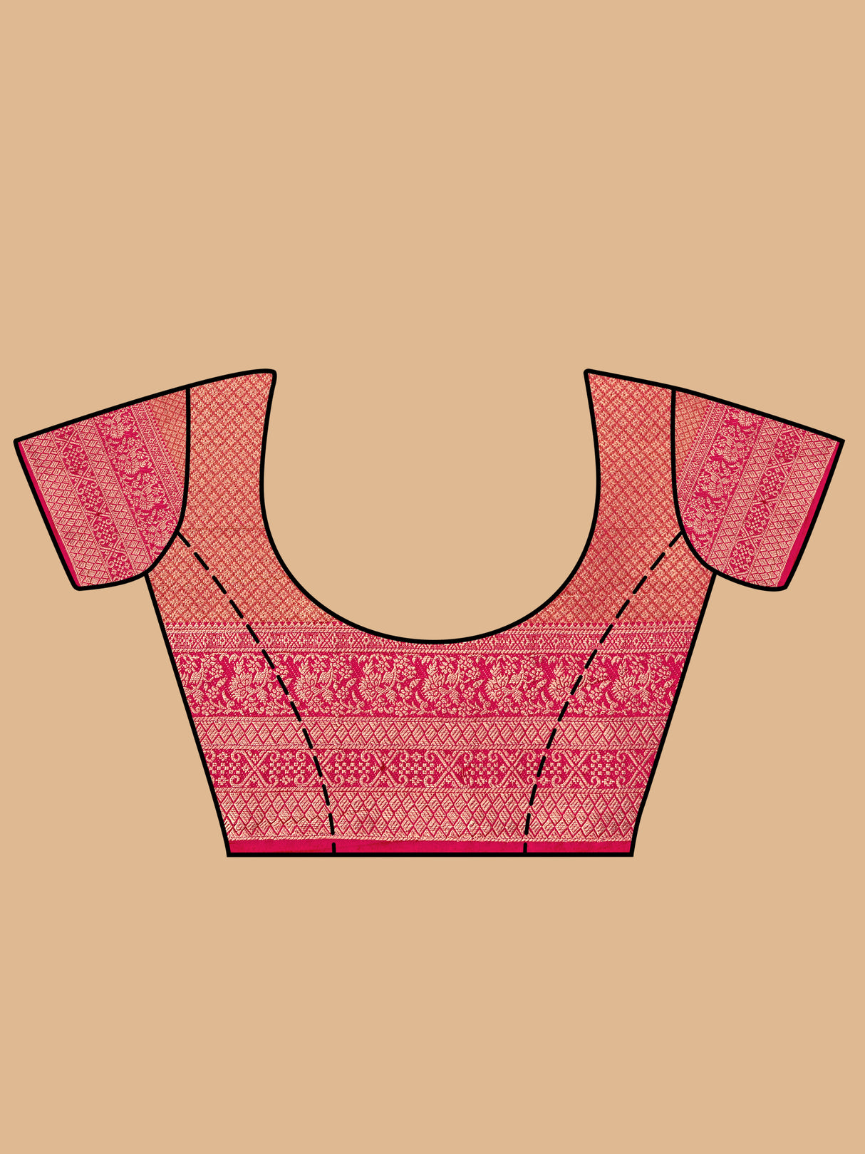 Mimosa Women's Woven Design Kanjivaram Style Art Silk Saree With Blouse Piece : SA0000374RNFREE